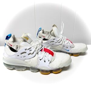 Nike Air Vapormax D/MS/X Summit White Yellow Infrared Blue Sneakers Men’s 10